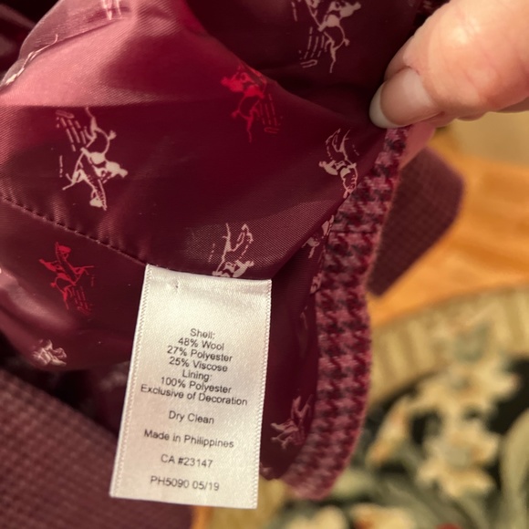 Talbots, Size 2P, burgundy blazer - Picture 4 of 4